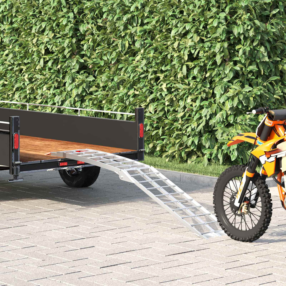 Motorcykel Ramp Silver 340 Kg Per Styck Aluminium